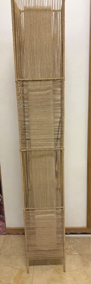 Lámpara de pie alta de rafia