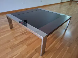 Mesa de centro madera, cristal y metal