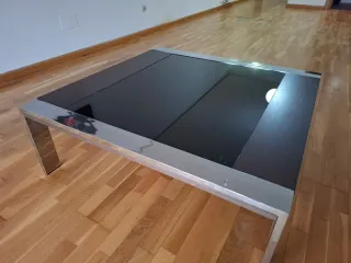 Mesa de centro madera, cristal y metal