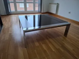 Mesa de centro madera, cristal y metal