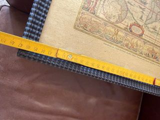 Quadro Moldura Arts and Crafts Mapa Antigo