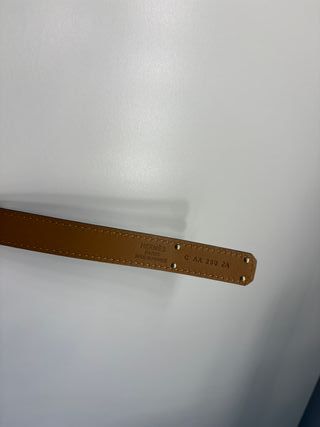 Cinturón Piel Marrón Hebilla Dorada