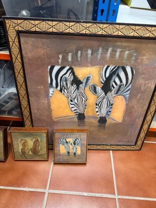 Juego 5 Cuadros Decorativos África