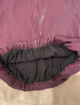 Top Zara Satén Morado Talla S