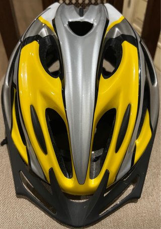Casco MTB Amarillo y Gris
