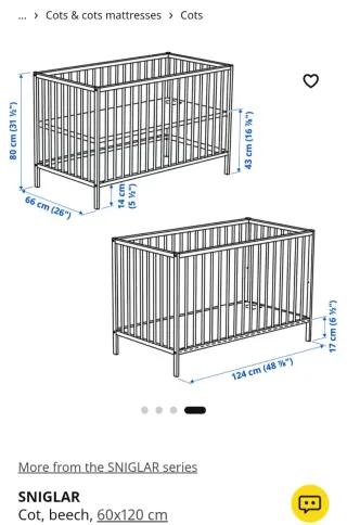 Cuna bebé madera IKEA
