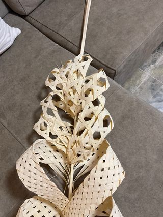 Palma artesanal de bambú para balcón, recién hecha