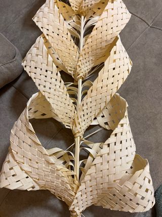 Palma artesanal de bambú para balcón, recién hecha