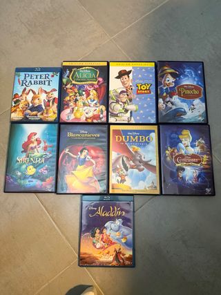 9 Discos Disney Blu-ray y DVD Si quieres 1 (4,5€)