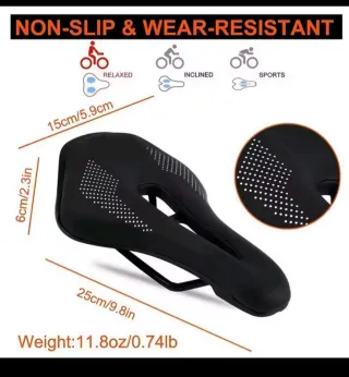 Sillín antiprostático negro