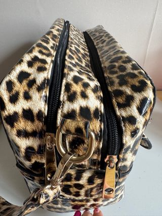 Bolso Leopardo Beige, Marron , Negro