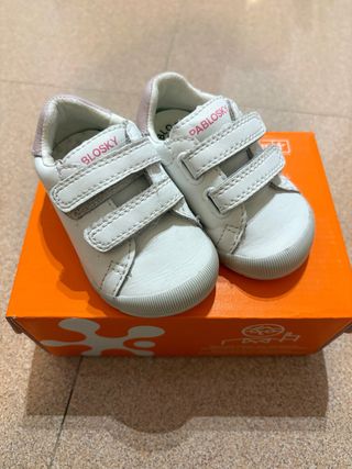 Zapatillas Pablosky Bebe Blancas Velcro