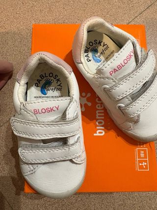 Zapatillas Pablosky Bebe Blancas Velcro
