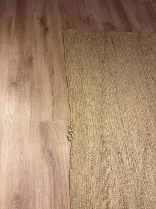 Alfombra de yute natural beige y marrón