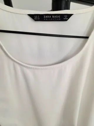 Blusa Zara Blanca Cruzada