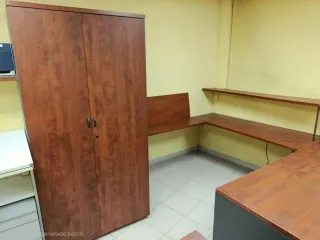 Mesa de oficina modular madera y metal