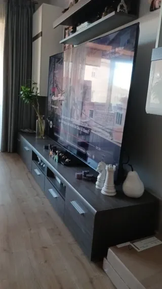 Mueble TV y mesa extensible 2 piezas