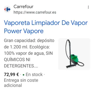Vaporeta limpiadora a vapor