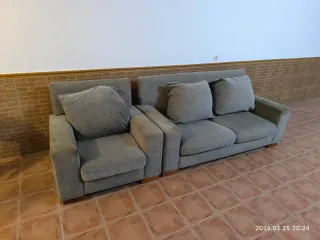 Sofá modular gris 3 plazas