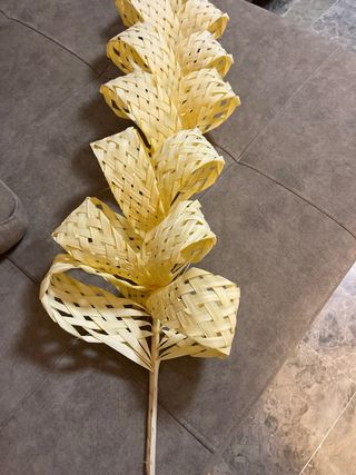 Palma artesanal de bambú para balcón, recién hecha