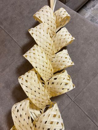 Palma artesanal de bambú para balcón, recién hecha