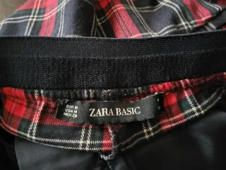 Pantalón vestir cuadros rojo y azul marino