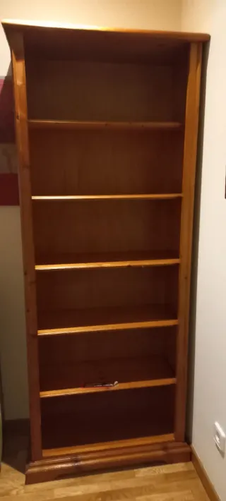 Cama nido + Estantería madera