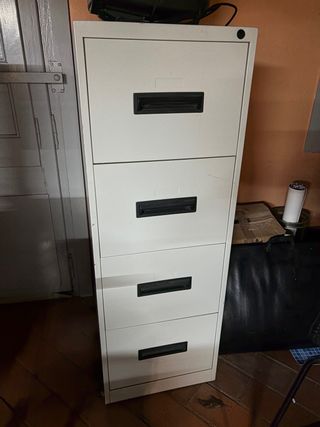 Archivador metálico blanco 4 cajones