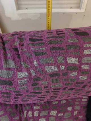 Sofá de 2 plazas tela negro y morado