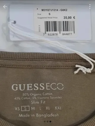 Camiseta Guess Hombre Verde Oliva