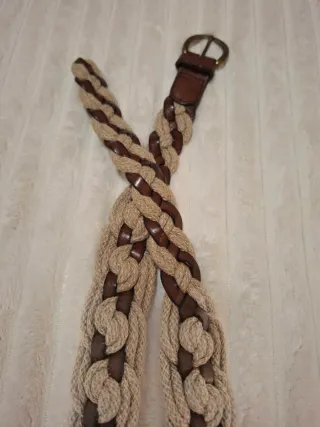 Cinturón trenzado Massimo Dutti mujer