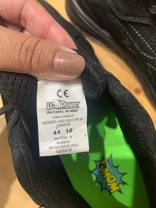 Zapatos de trabajo negros talla 44