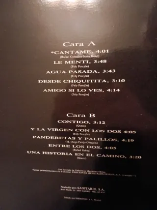 Lote 2 Vinilos María del Monte Sevillanas