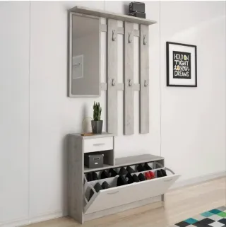 Zapatero Perchero con Espejo