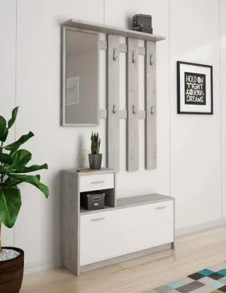 Zapatero Perchero con Espejo