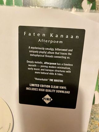 Faten Kanaan. Afterpoem LP Vinilo