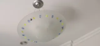 Lámpara techo cristal y metal 50cm