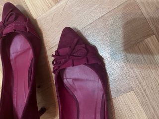 Zapatos tacón ante morado talla 39