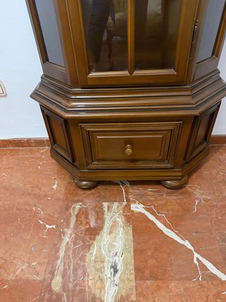 Vitrina de madera y cristal