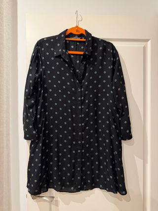 Vestido negro lunares Zara Talla M