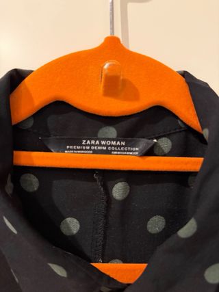Vestido negro lunares Zara Talla M