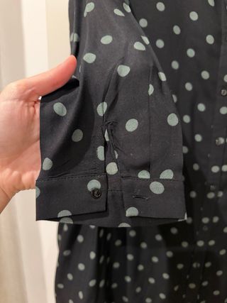 Vestido negro lunares Zara Talla M