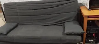 Sofá Cama Gris Tela