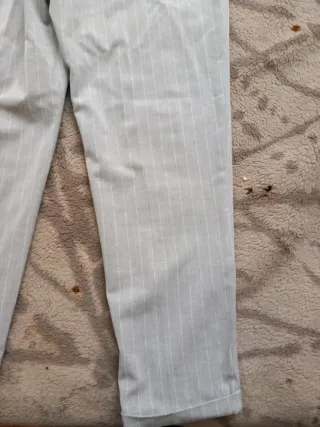 Pantalón gris de rayas Talla S