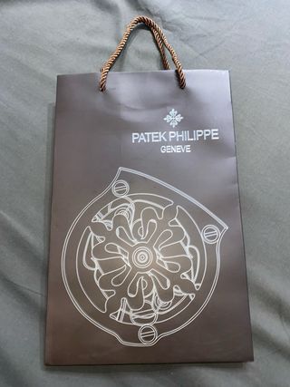 Caja Patek Philippe vacía con manual y bolsa