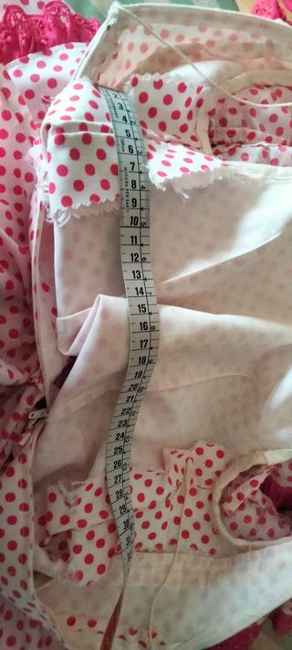 Traje Flamenca niña lunares blanco/fucsia 4 años