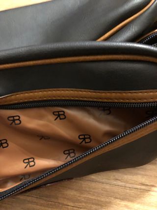 Trousse Renato Balestra pelle nero/marrone