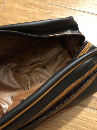 Trousse Renato Balestra pelle nero/marrone