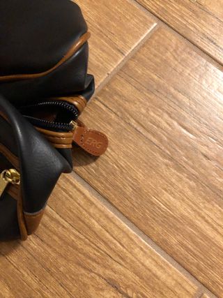 Trousse Renato Balestra pelle nero/marrone