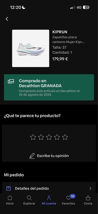 Zapatillas running placa carbono